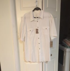 Dockers White Casual Button Down Shirt